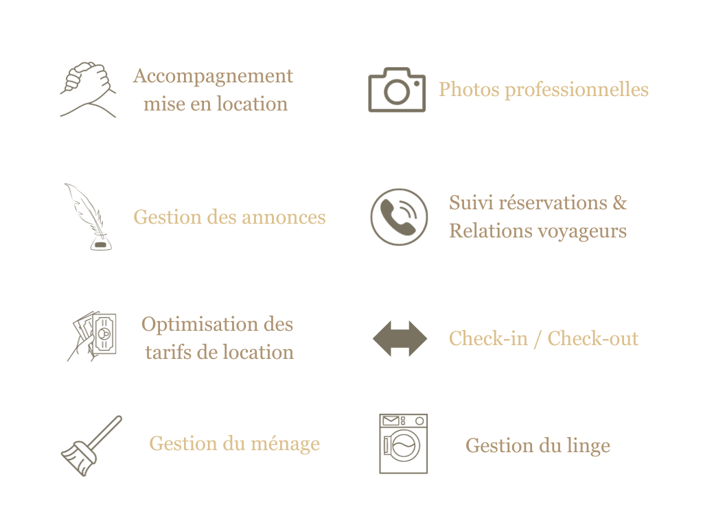 Conciergerie Elégance : les services proposés pour la gestion de votre bien en location courte durée.